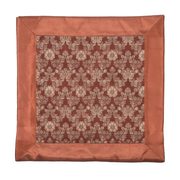 Saténový povlak na polštář se zlatou výšivkou, zip, 40x40cm