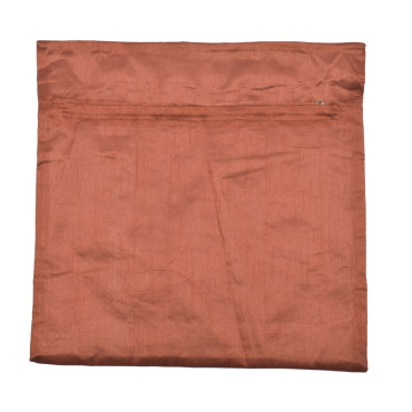 Saténový povlak na polštář se zlatou výšivkou, zip, 40x40cm