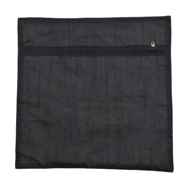 Saténový povlak na polštář se zlatou výšivkou, zip, 40x40cm