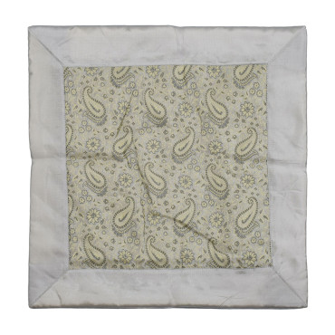 Saténový povlak na polštář se zlatou výšivkou, zip, 40x40cm