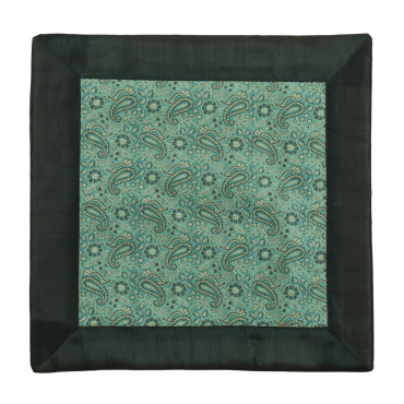 Saténový povlak na polštář se zlatou výšivkou, zip, 40x40cm