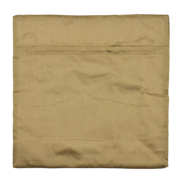 Saténový povlak na polštář se zlatou výšivkou, zip, 40x40cm
