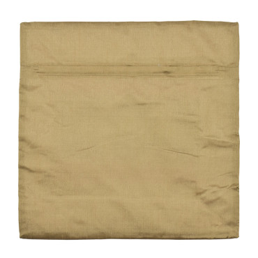 Saténový povlak na polštář se zlatou výšivkou, zip, 40x40cm