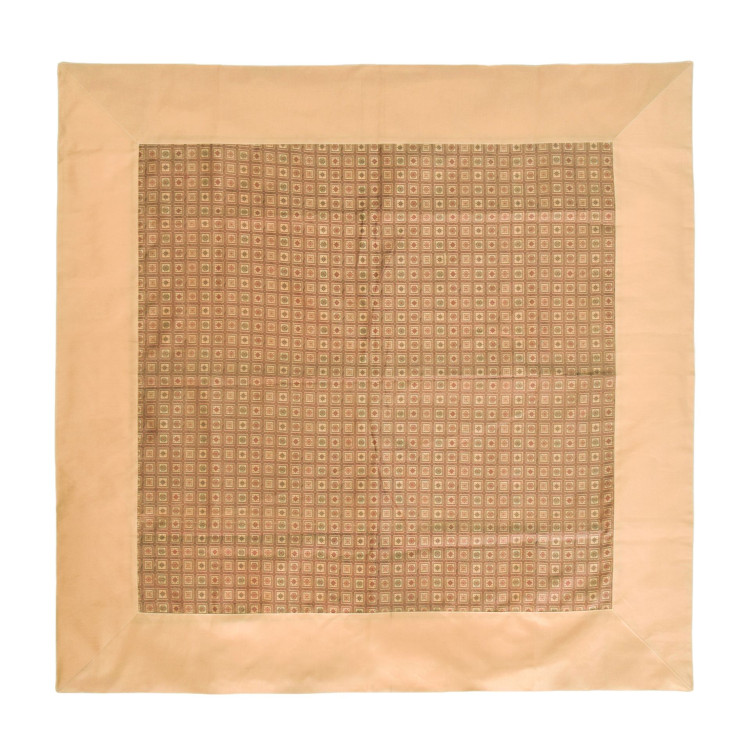 Ubrus na stůl, zelený, béžový, 100x100cm
