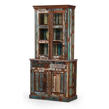 Příborník z recyklovaného dřeva, 100x47x214cm