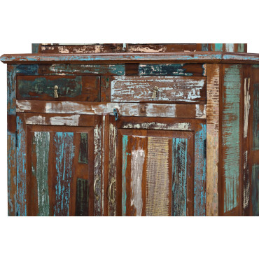 Příborník z recyklovaného dřeva, 100x47x214cm