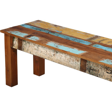 Lavice z recyklovaného dřeva v "Goa" stylu, 180x40x46cm