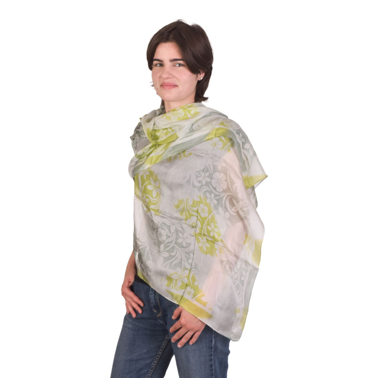 Hedvábný šátek s potiskem, 180x50cm