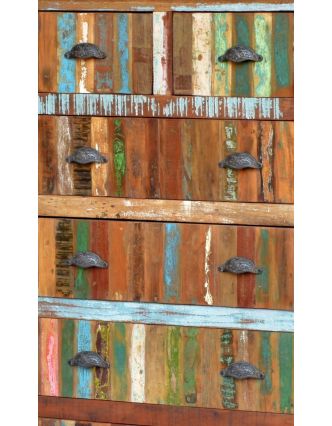 Komoda z antik teakového dřeva, "GOA" styl, 91x45x139cm