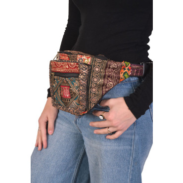 Luxusní boho ledvinka, patchwork, 30x20cm