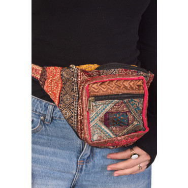 Luxusní boho ledvinka, patchwork, 30x20cm