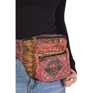 Luxusní boho ledvinka, patchwork, 30x20cm