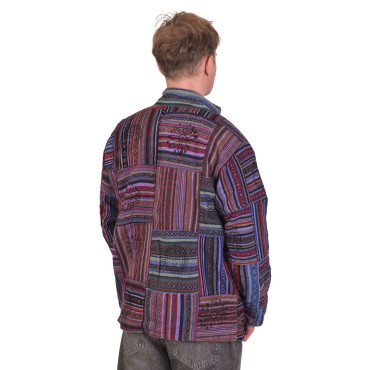 Bunda se stojáčkem, Ghari, barevná, fleece podšívka, zapínání na zip a kapsy