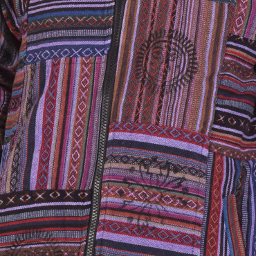 Bunda se stojáčkem, Ghari, barevná, fleece podšívka, zapínání na zip a kapsy