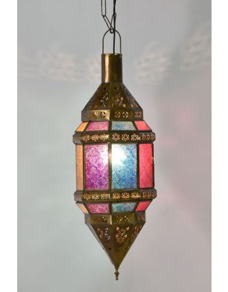 Arabská lampa, multibarevná, mosaz, ruční práce, cca 19x37cm